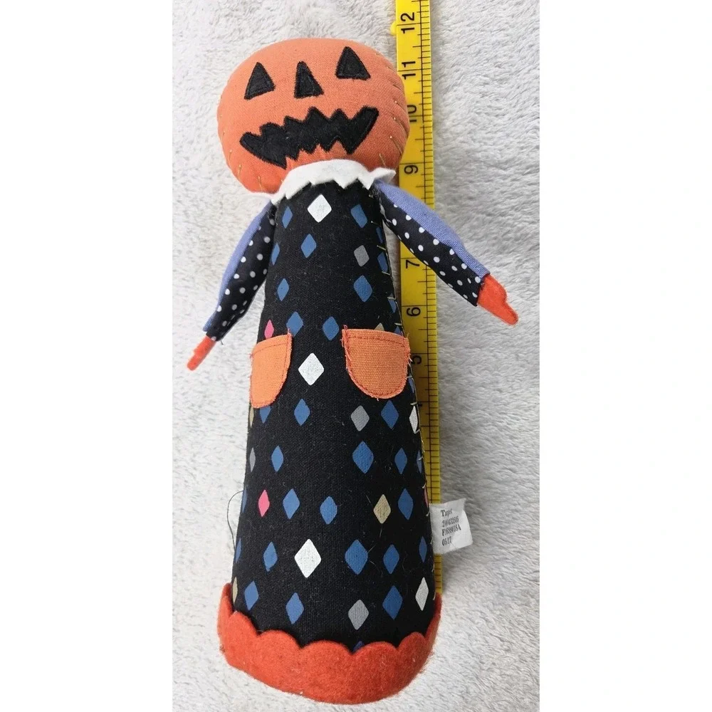 Target 2017 Halloween Pumpkin Jack O Lantern Doll Shelf Sitter Folk Art 11